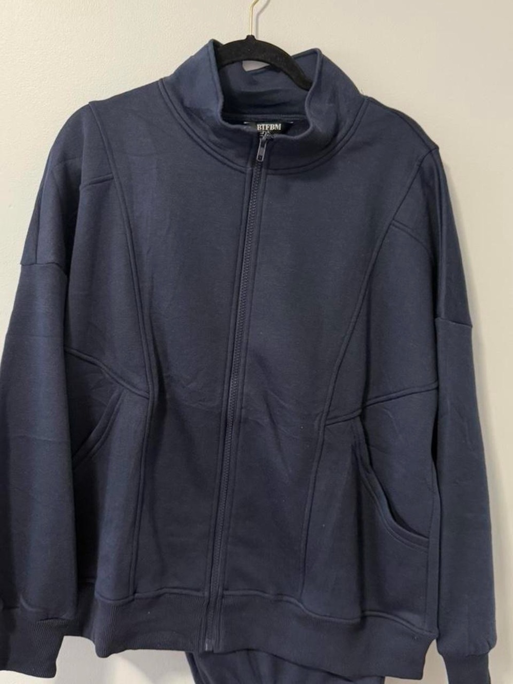 Blue By Bem Branded Navy Fleece Jacket